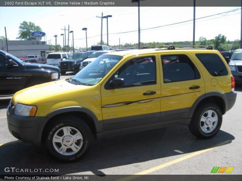 Chrome Yellow / Medium Graphite 2002 Ford Escape XLT V6