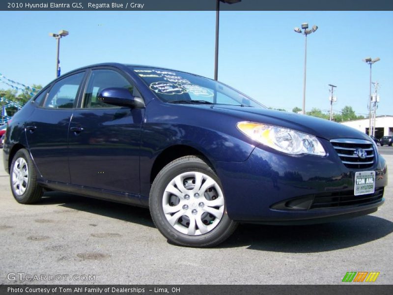 Regatta Blue / Gray 2010 Hyundai Elantra GLS