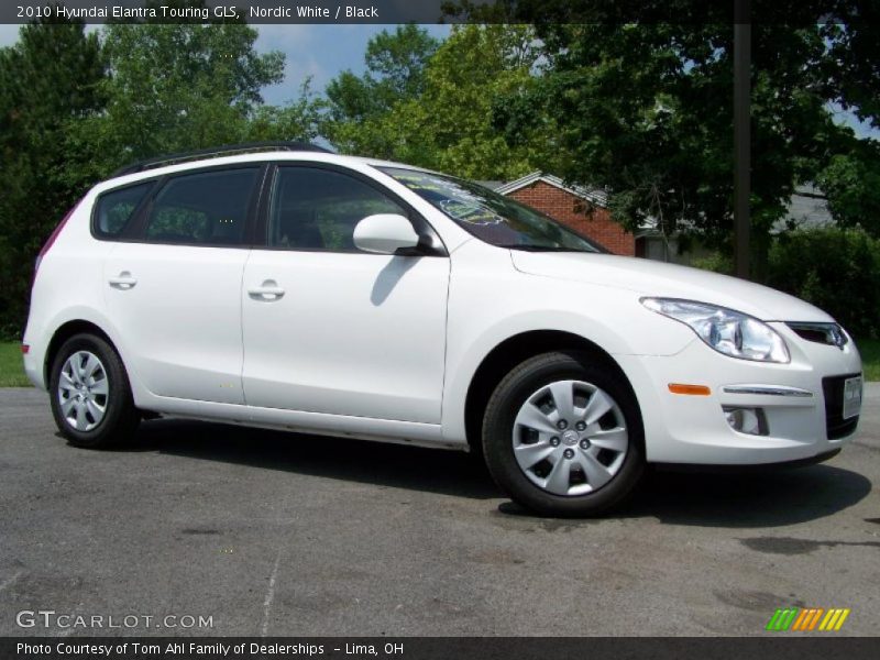 Nordic White / Black 2010 Hyundai Elantra Touring GLS
