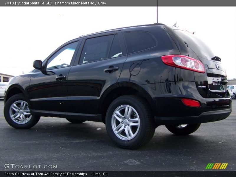 Phantom Black Metallic / Gray 2010 Hyundai Santa Fe GLS