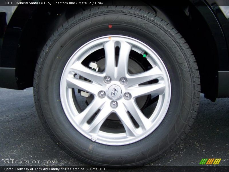 Phantom Black Metallic / Gray 2010 Hyundai Santa Fe GLS