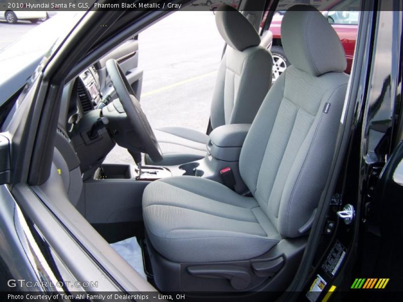Phantom Black Metallic / Gray 2010 Hyundai Santa Fe GLS