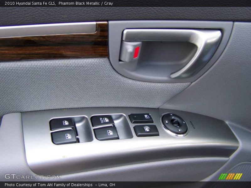 Phantom Black Metallic / Gray 2010 Hyundai Santa Fe GLS