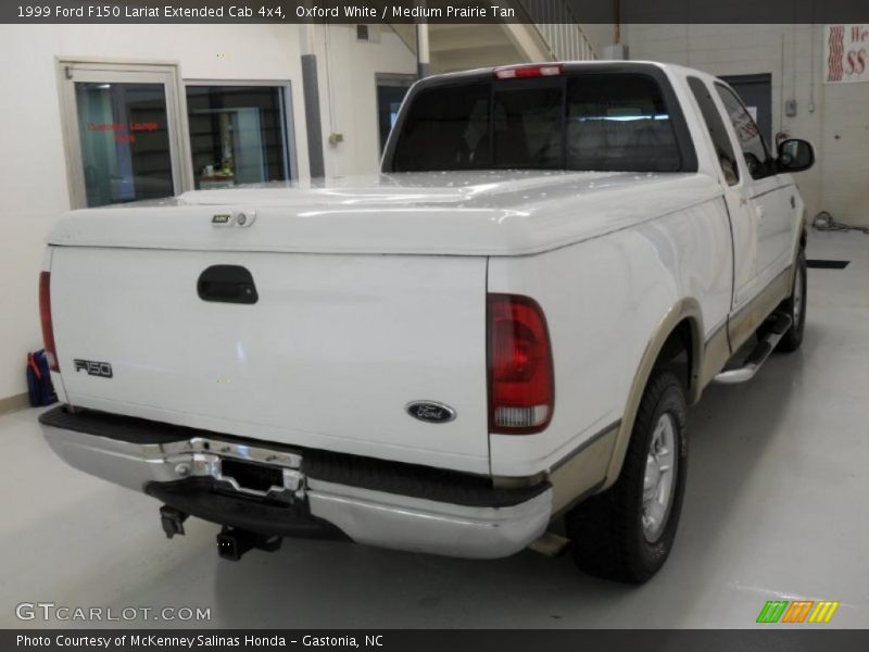Oxford White / Medium Prairie Tan 1999 Ford F150 Lariat Extended Cab 4x4
