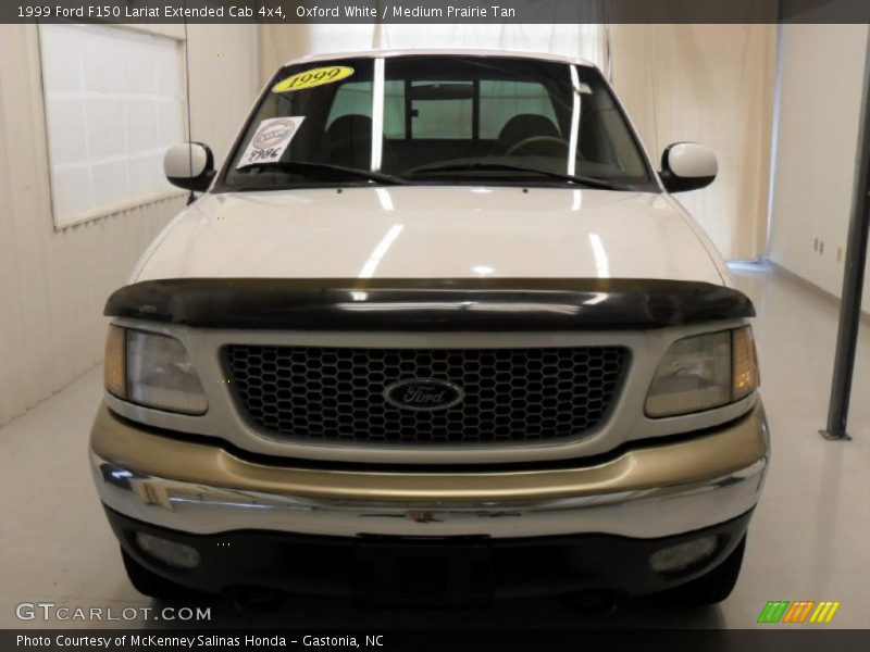 Oxford White / Medium Prairie Tan 1999 Ford F150 Lariat Extended Cab 4x4