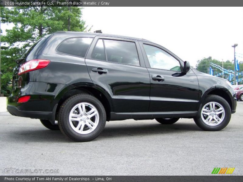 Phantom Black Metallic / Gray 2010 Hyundai Santa Fe GLS