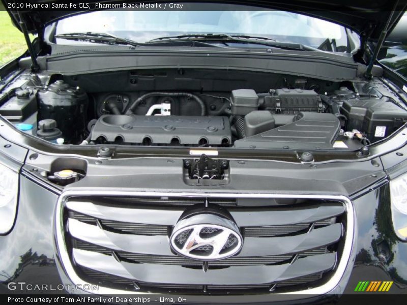 Phantom Black Metallic / Gray 2010 Hyundai Santa Fe GLS