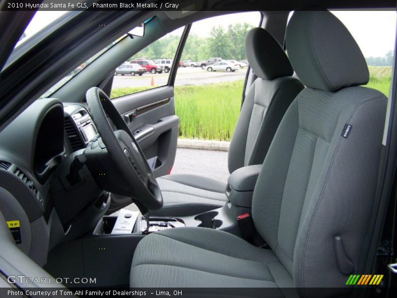Phantom Black Metallic / Gray 2010 Hyundai Santa Fe GLS