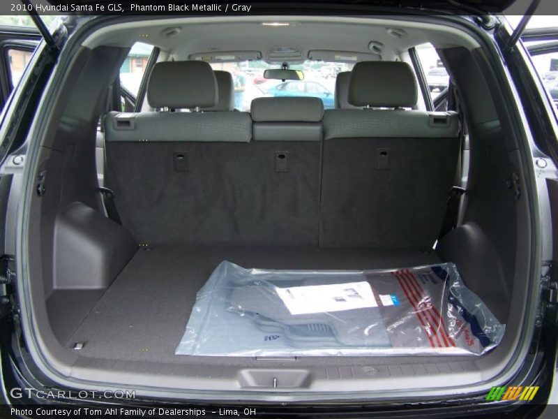 Phantom Black Metallic / Gray 2010 Hyundai Santa Fe GLS