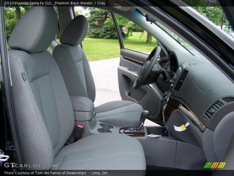 Phantom Black Metallic / Gray 2010 Hyundai Santa Fe GLS