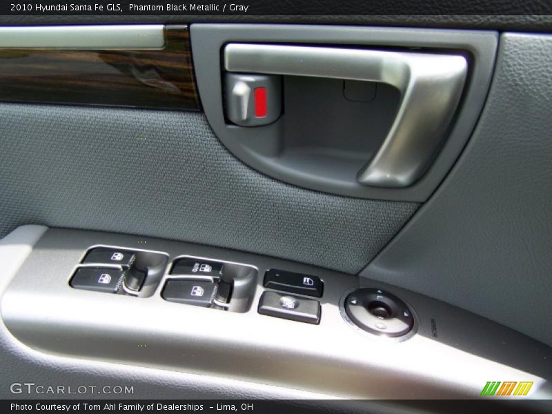 Phantom Black Metallic / Gray 2010 Hyundai Santa Fe GLS