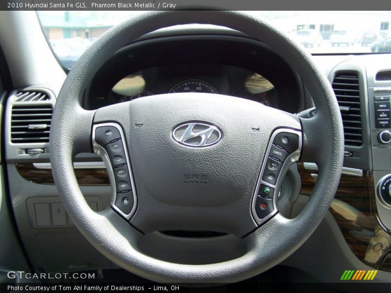 Phantom Black Metallic / Gray 2010 Hyundai Santa Fe GLS