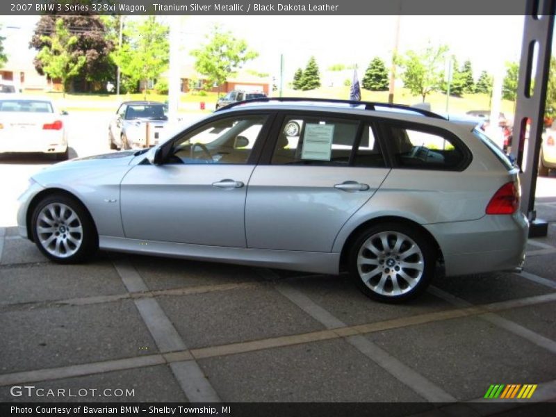 Titanium Silver Metallic / Black Dakota Leather 2007 BMW 3 Series 328xi Wagon