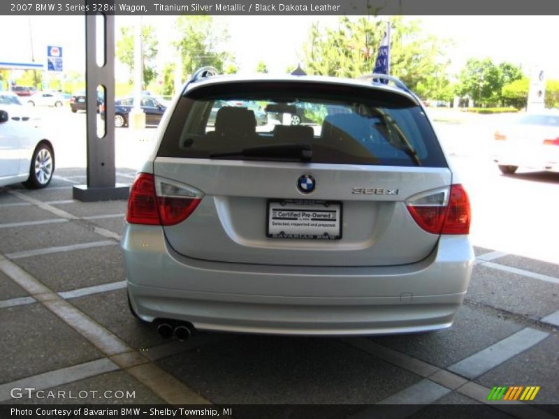 Titanium Silver Metallic / Black Dakota Leather 2007 BMW 3 Series 328xi Wagon