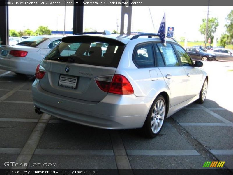 Titanium Silver Metallic / Black Dakota Leather 2007 BMW 3 Series 328xi Wagon