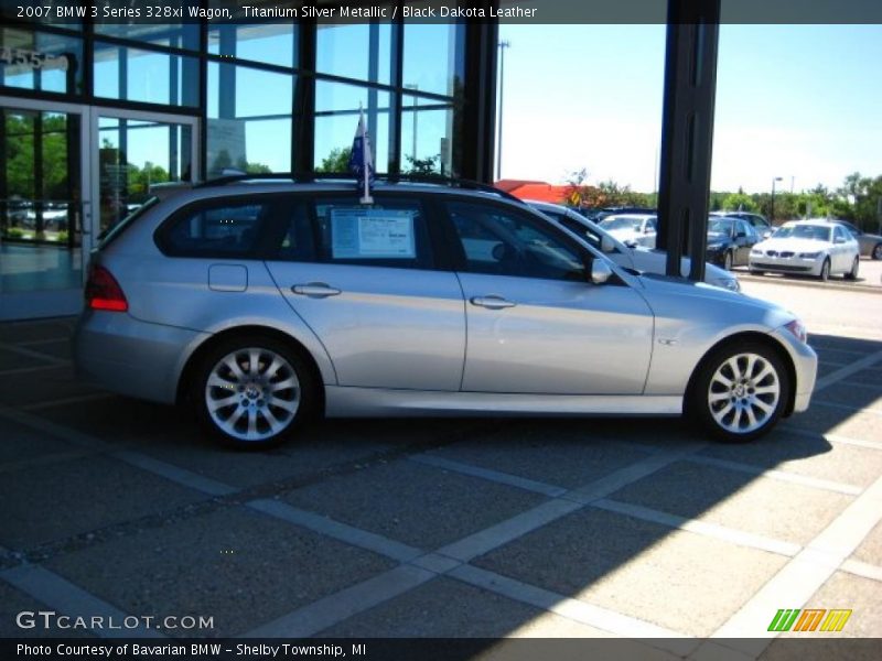 Titanium Silver Metallic / Black Dakota Leather 2007 BMW 3 Series 328xi Wagon