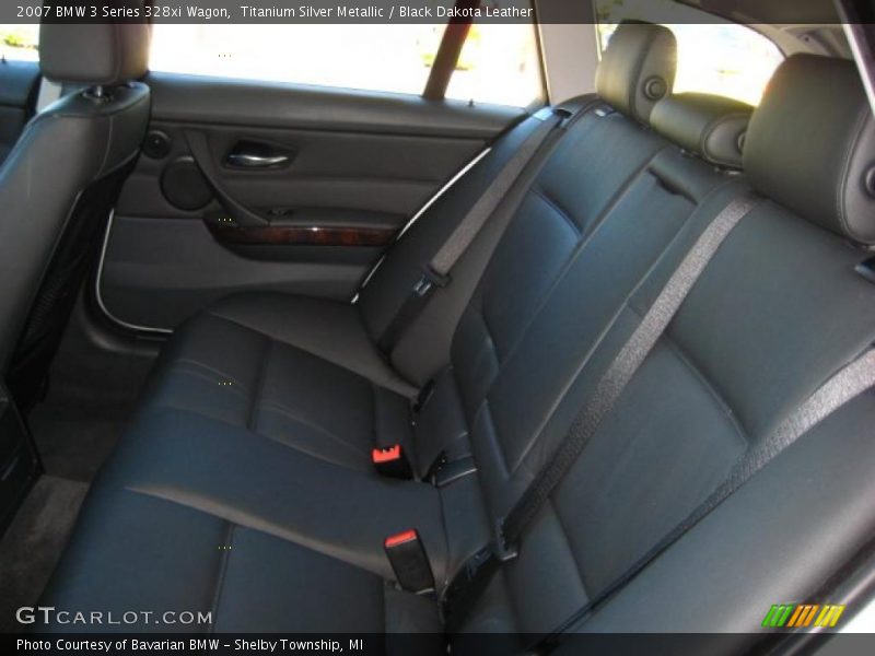 Titanium Silver Metallic / Black Dakota Leather 2007 BMW 3 Series 328xi Wagon