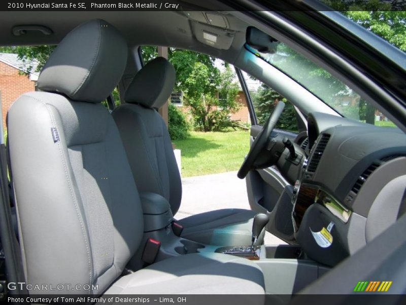 Phantom Black Metallic / Gray 2010 Hyundai Santa Fe SE