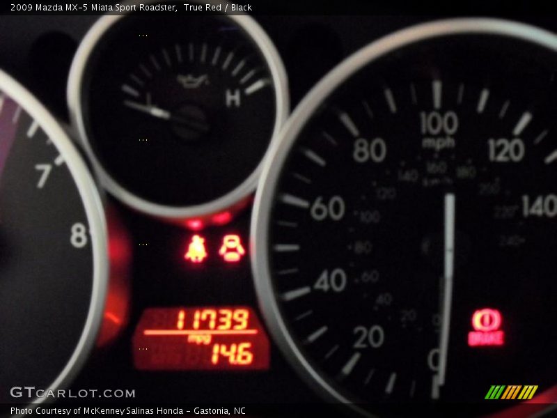 True Red / Black 2009 Mazda MX-5 Miata Sport Roadster