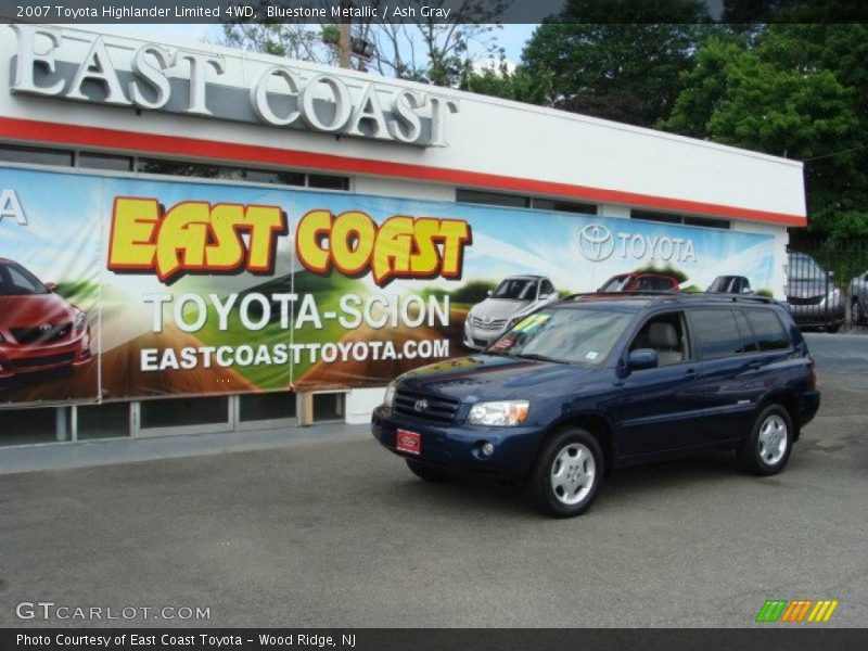 Bluestone Metallic / Ash Gray 2007 Toyota Highlander Limited 4WD