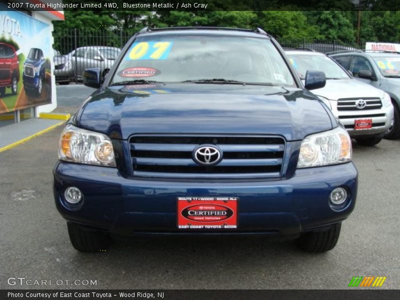 Bluestone Metallic / Ash Gray 2007 Toyota Highlander Limited 4WD