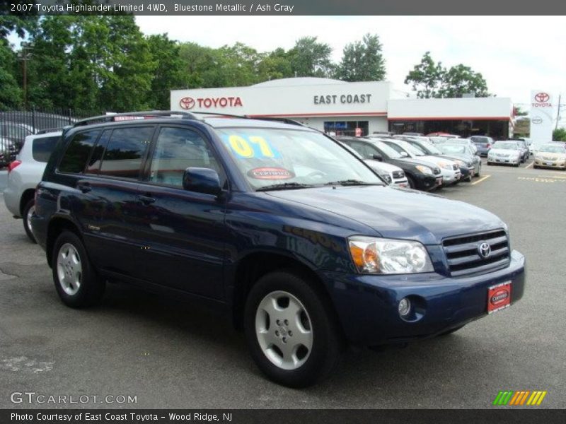 Bluestone Metallic / Ash Gray 2007 Toyota Highlander Limited 4WD