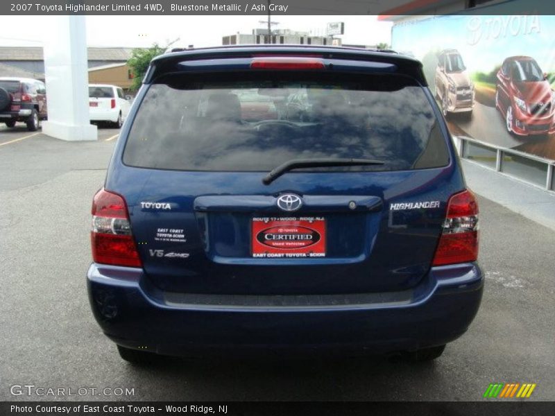 Bluestone Metallic / Ash Gray 2007 Toyota Highlander Limited 4WD