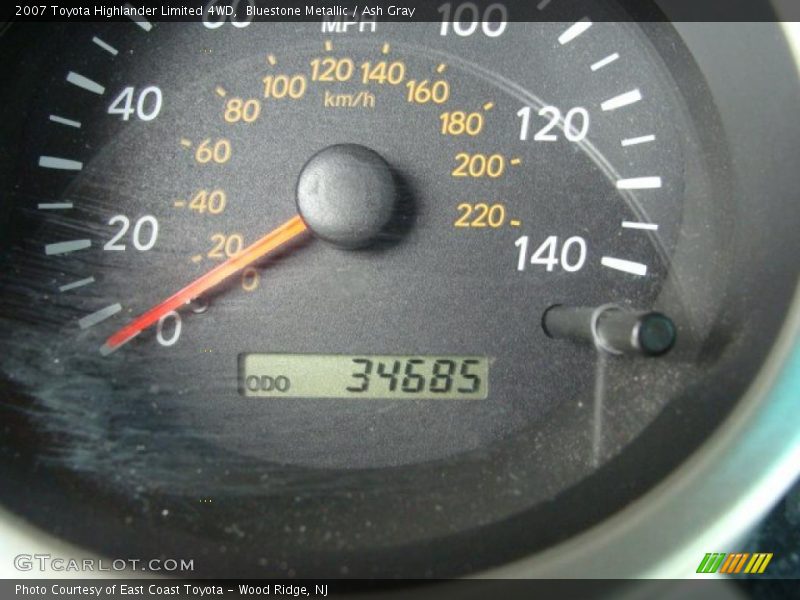 Bluestone Metallic / Ash Gray 2007 Toyota Highlander Limited 4WD