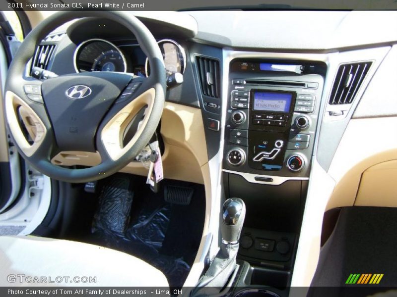 Pearl White / Camel 2011 Hyundai Sonata GLS