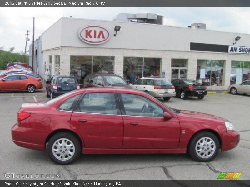 Medium Red / Gray 2003 Saturn L Series L200 Sedan