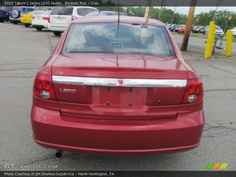 Medium Red / Gray 2003 Saturn L Series L200 Sedan