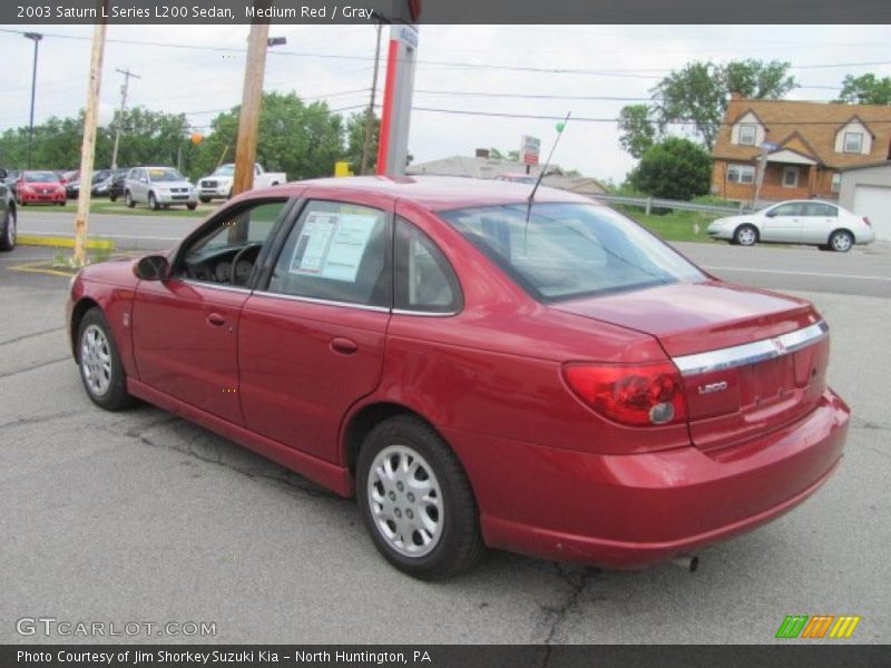 Medium Red / Gray 2003 Saturn L Series L200 Sedan