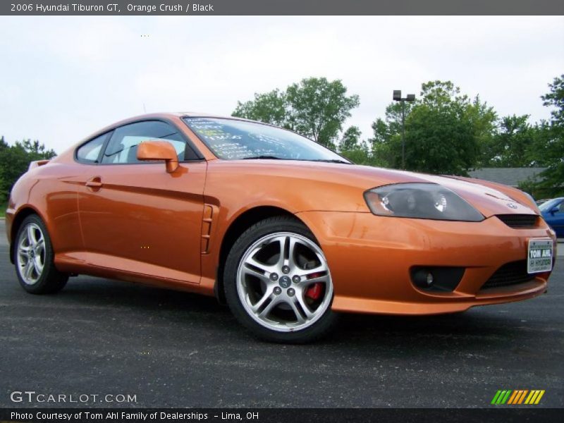 Orange Crush / Black 2006 Hyundai Tiburon GT