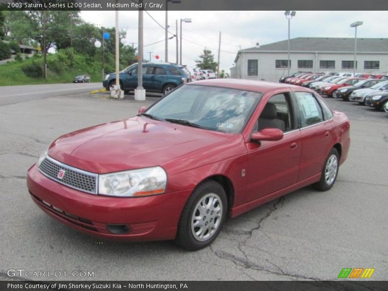 Medium Red / Gray 2003 Saturn L Series L200 Sedan