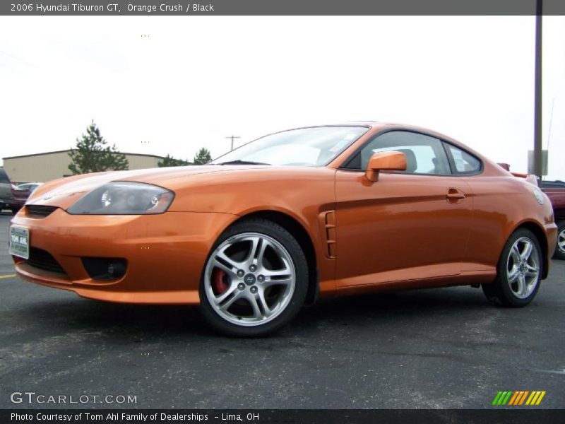 Orange Crush / Black 2006 Hyundai Tiburon GT