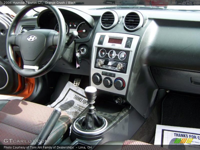 Orange Crush / Black 2006 Hyundai Tiburon GT