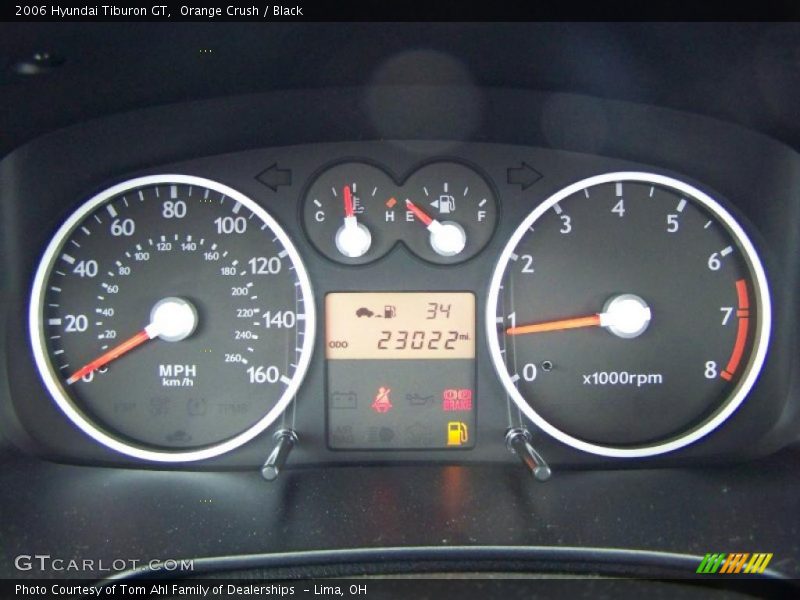 Orange Crush / Black 2006 Hyundai Tiburon GT