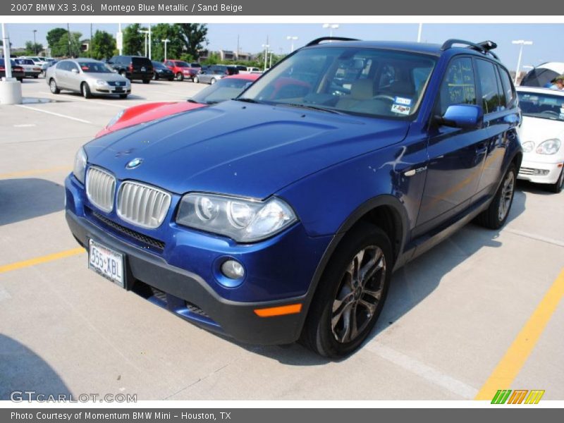 Montego Blue Metallic / Sand Beige 2007 BMW X3 3.0si