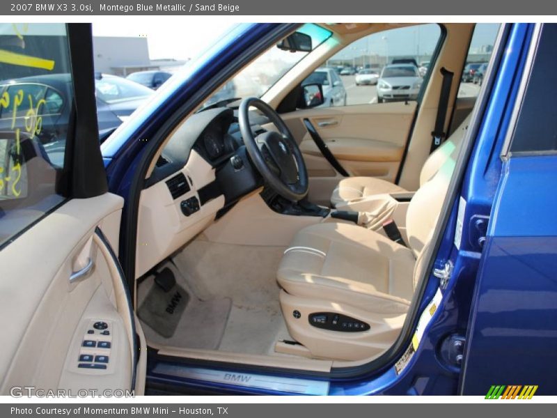 Montego Blue Metallic / Sand Beige 2007 BMW X3 3.0si