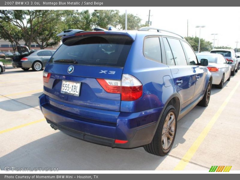 Montego Blue Metallic / Sand Beige 2007 BMW X3 3.0si