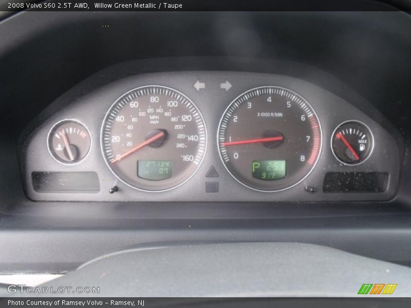 Willow Green Metallic / Taupe 2008 Volvo S60 2.5T AWD