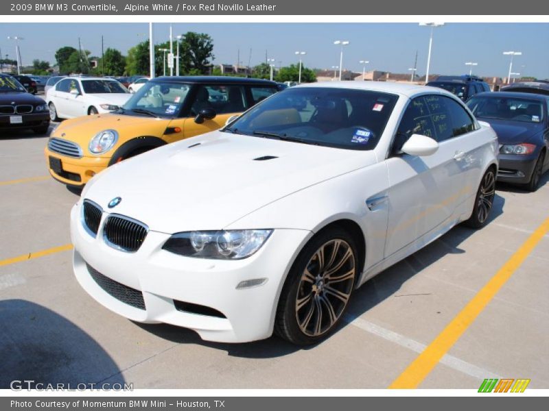 Alpine White / Fox Red Novillo Leather 2009 BMW M3 Convertible