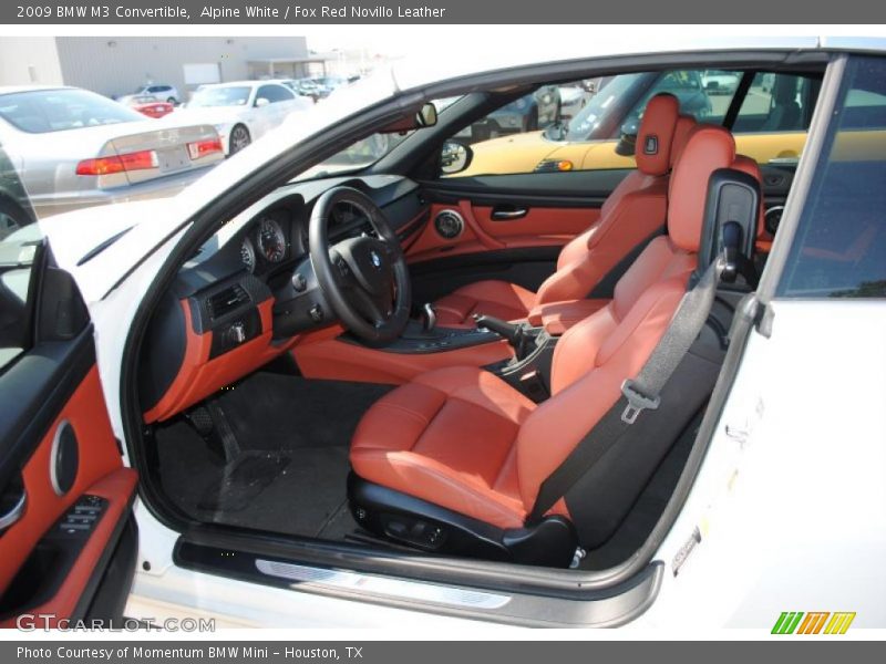 Alpine White / Fox Red Novillo Leather 2009 BMW M3 Convertible
