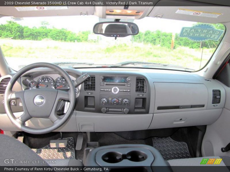 Victory Red / Dark Titanium 2009 Chevrolet Silverado 3500HD LS Crew Cab 4x4 Dually