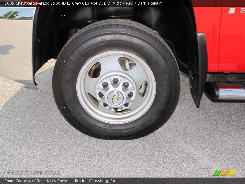Victory Red / Dark Titanium 2009 Chevrolet Silverado 3500HD LS Crew Cab 4x4 Dually