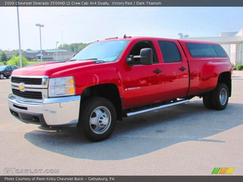 Victory Red / Dark Titanium 2009 Chevrolet Silverado 3500HD LS Crew Cab 4x4 Dually