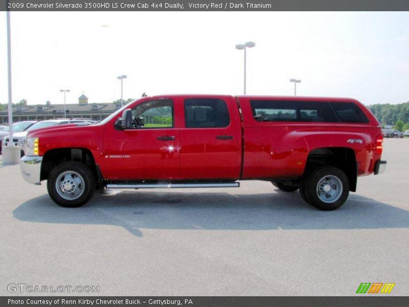 Victory Red / Dark Titanium 2009 Chevrolet Silverado 3500HD LS Crew Cab 4x4 Dually