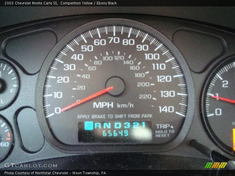 Competition Yellow / Ebony Black 2003 Chevrolet Monte Carlo SS