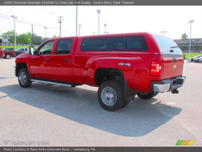 Victory Red / Dark Titanium 2009 Chevrolet Silverado 3500HD LS Crew Cab 4x4 Dually
