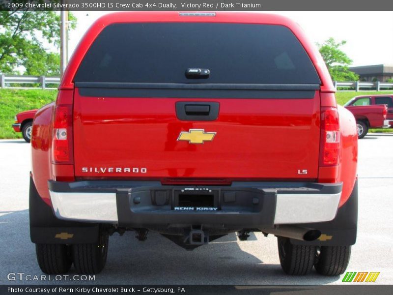 Victory Red / Dark Titanium 2009 Chevrolet Silverado 3500HD LS Crew Cab 4x4 Dually
